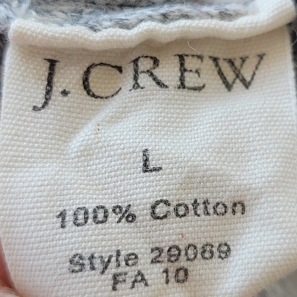 J. Crew | Men's Cotton Pullover Sweater Heather Grey Size L - Picture 6 of 7
